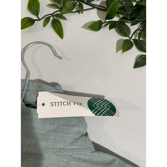 Hawker Rye Slim Fit Stretch Short Sleeve Button-Up Shirt Medium Blue - Picture 6 of 13